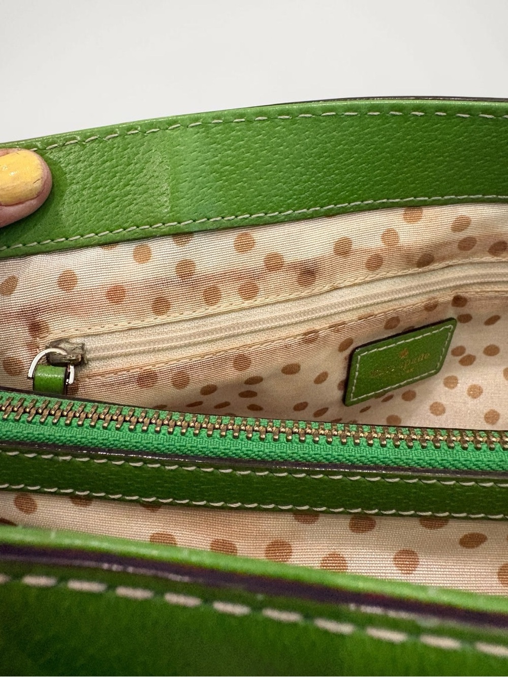 Kate Spade Wellesley Quinn Vine Green Leather Satchel Tote Bag WKRU1428 Emerald - Picture 8 of 16